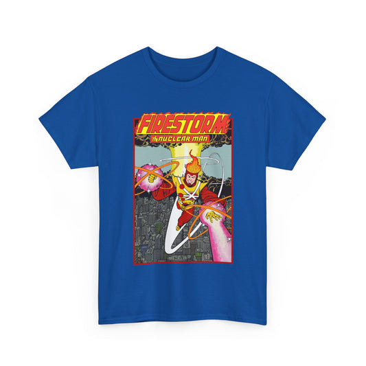 Firestorm the Nuclear Man T-Shirt - George Perez JLA Postcard Art 1980s - DC Comics - Justice League of America Member