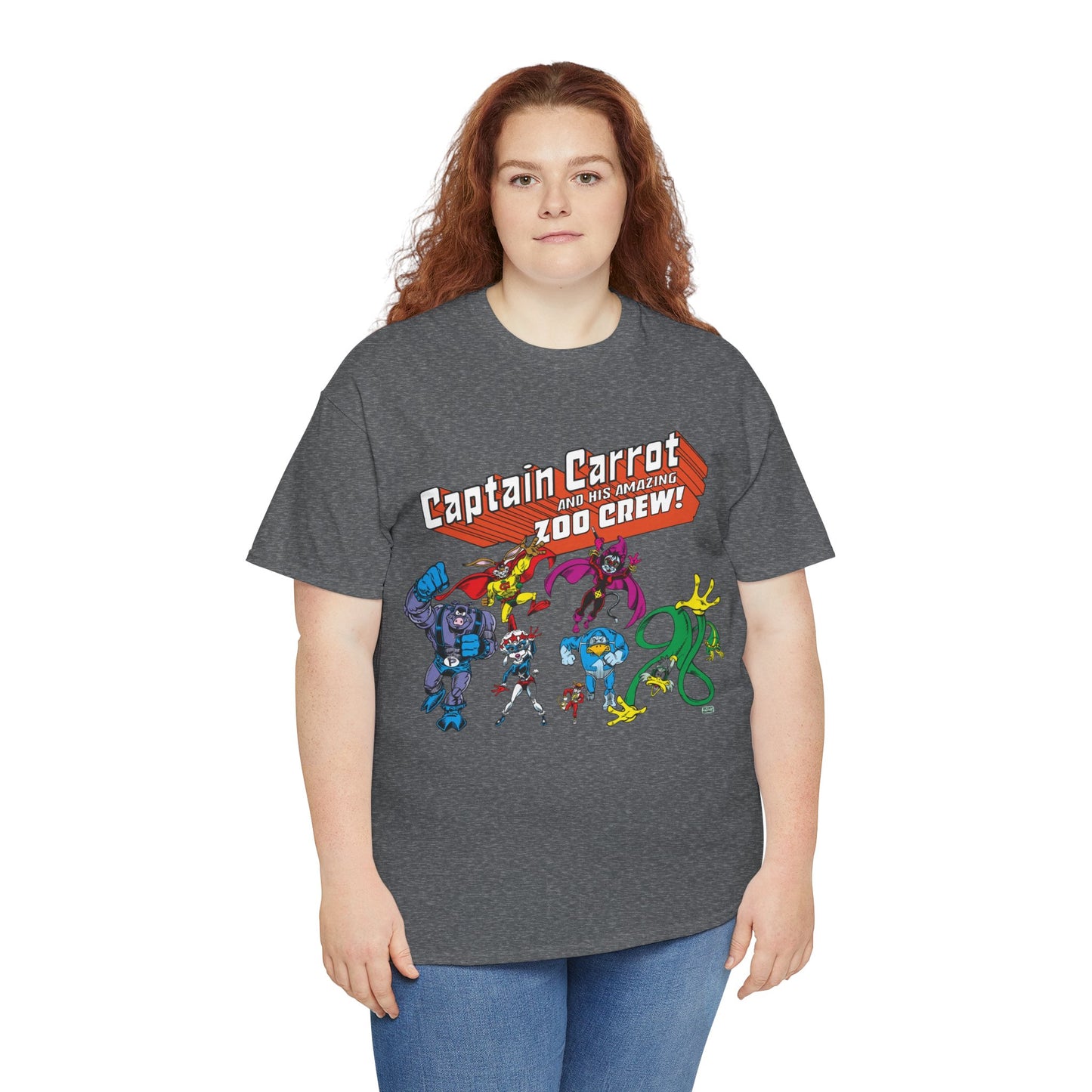 Captain Carrot & the Zoo Crew T-Shirt - 1980s Funny Animal Comic Series - DC Comics