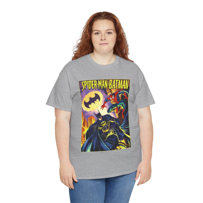 Batman/Spider-Man Shirt - Mark Bagley Art - DC Comics/Marvel Comics Cross-Over From the 1990s
