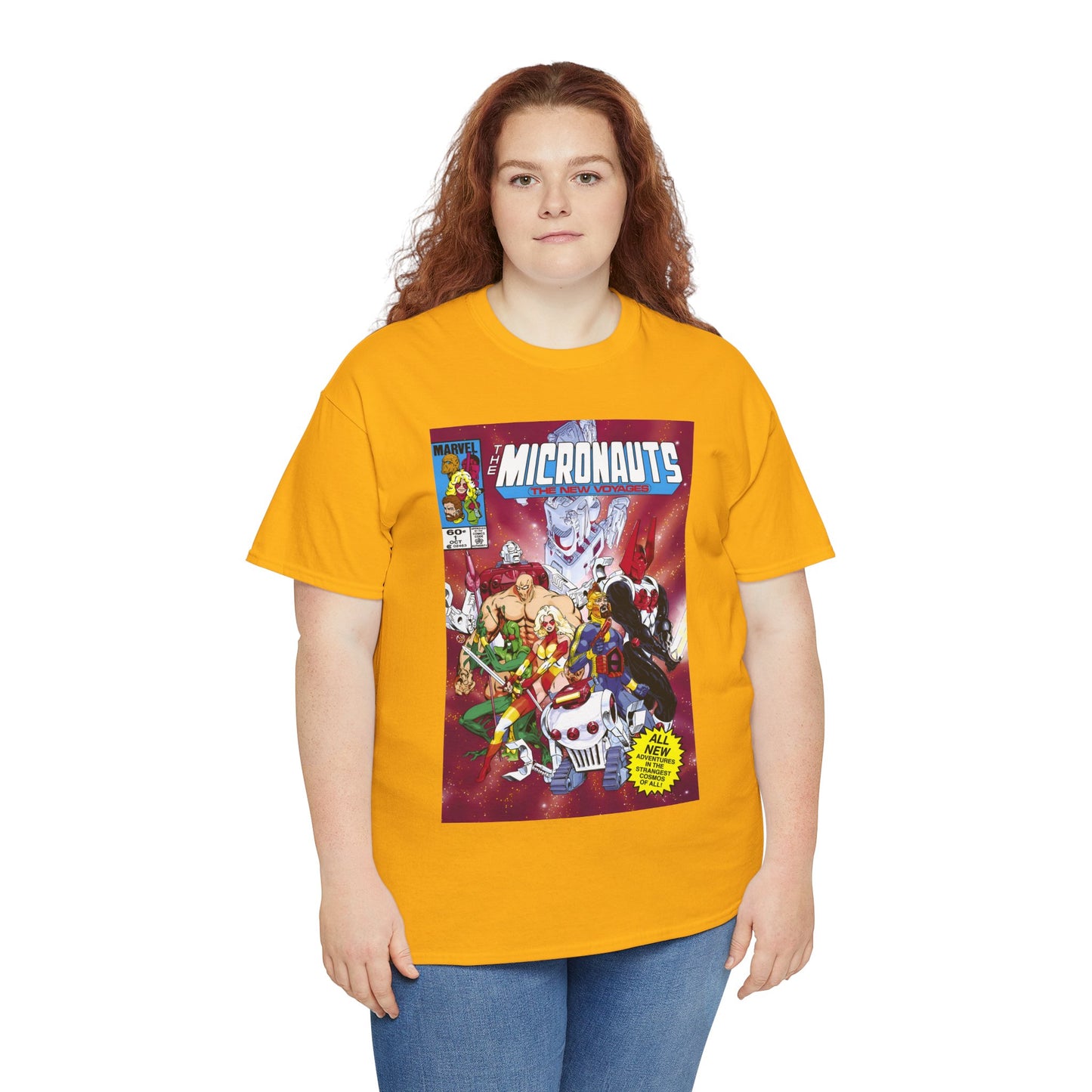 Micronauts: The New Voyages T-Shirt - Commander Arcturus Rann, Biotron, Marionette, Bug - Marvel Comics Series
