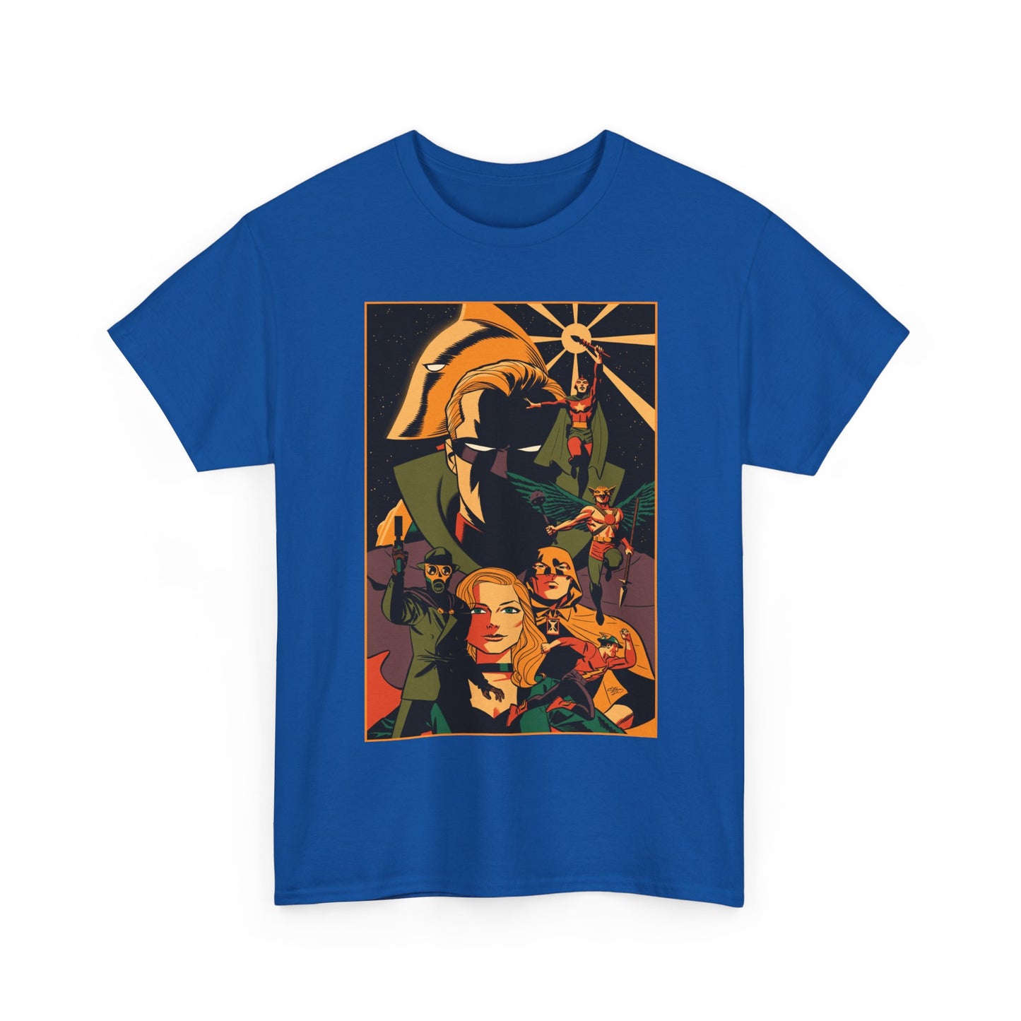 Justice Society T-Shirt - Michael Cho Art - New History of the DC Universe Cover - Black Canary, Starman, Hourman, Sandman - DC Comics
