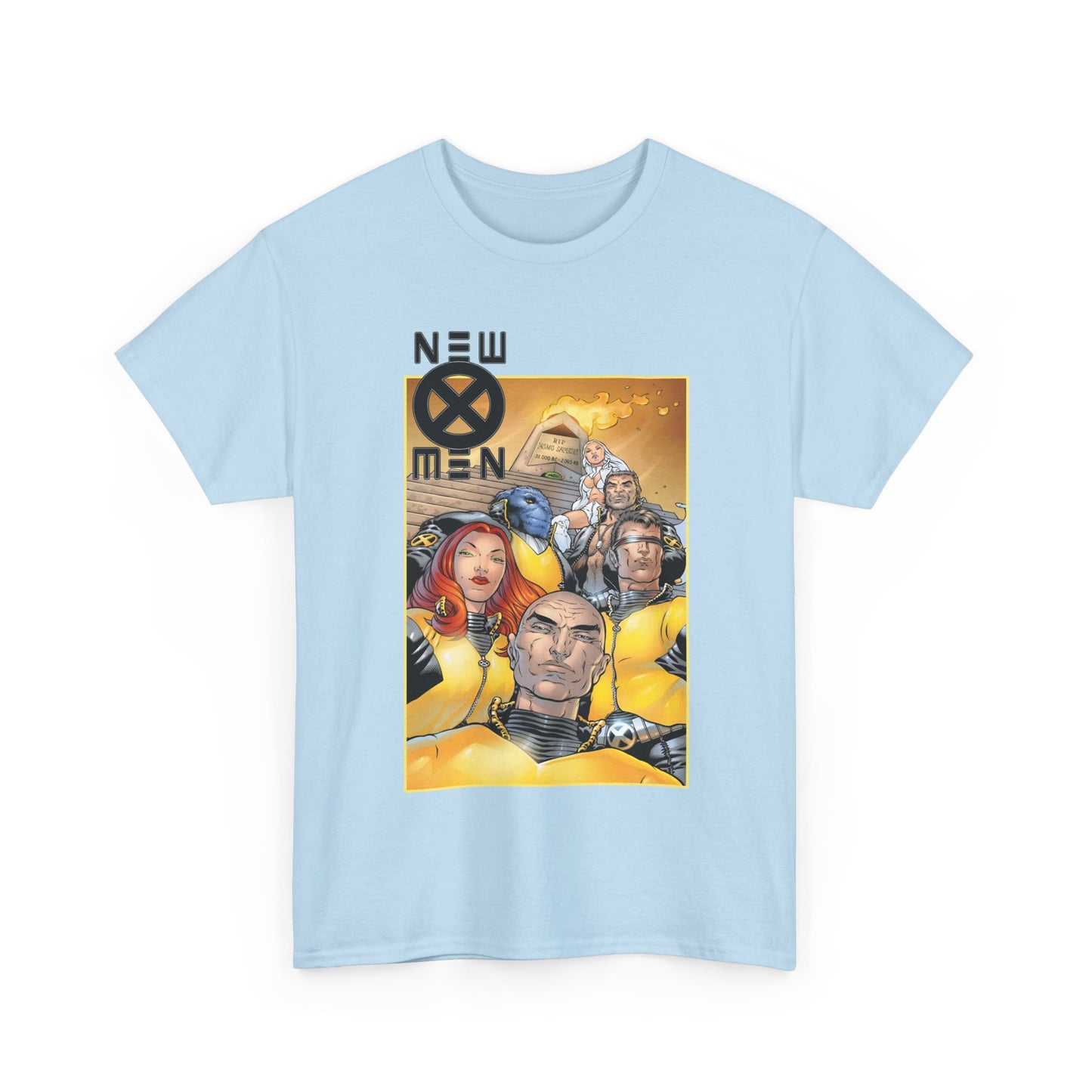 New X-Men T-Shirt - Frank Quitely Art - Cyclops, Jean Grey, Wolverine, Emma Frost, Beast, Professor X - Grant Morrison Run - Marvel Comics