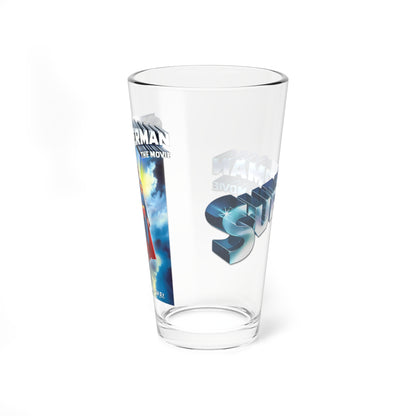 Superman The Movie Pint Glass, 16oz - Christopher Reeve Classic 1978 Movie - DC Comics - You Will Believe A Man Can Fly