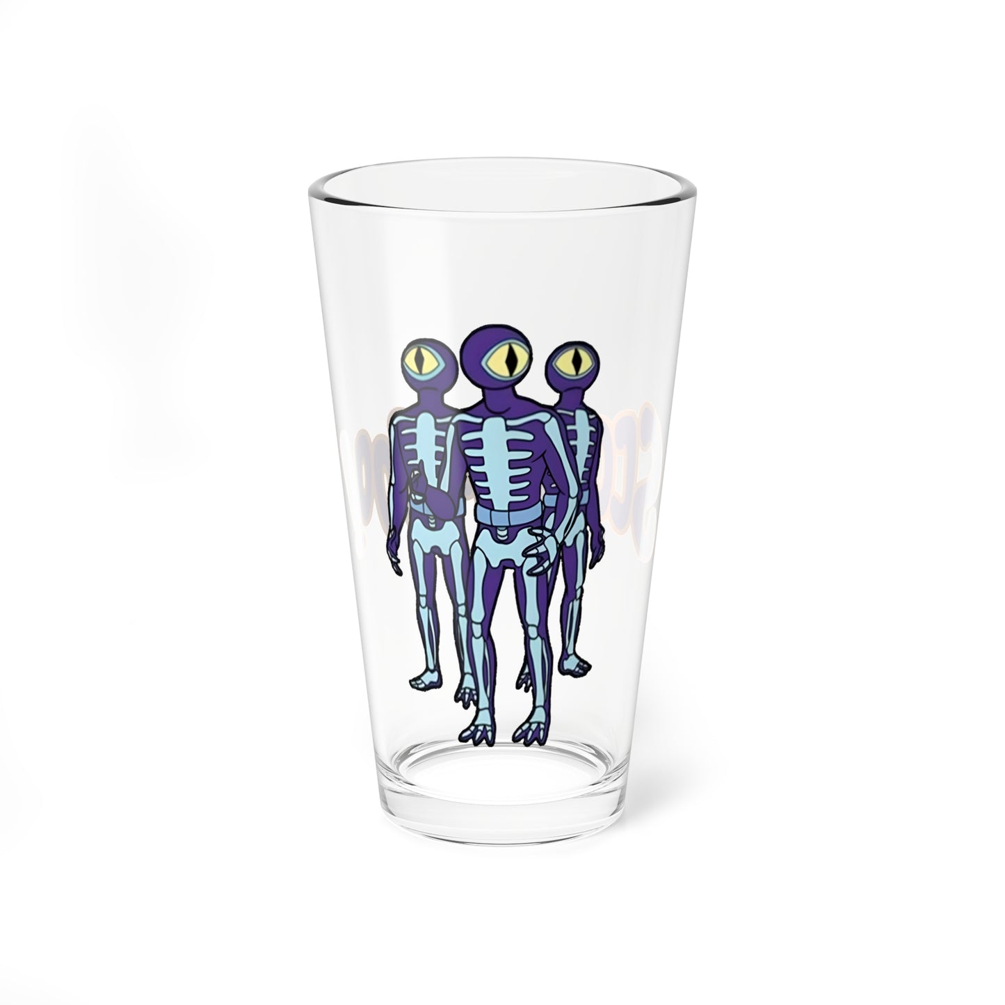 Skeleton Men Pint Glass, 16oz - Scooby Doo Villain - Hanna-Barbera Saturday Morning Cartoon - A Creepy Tangle in the Bermuda Triangle
