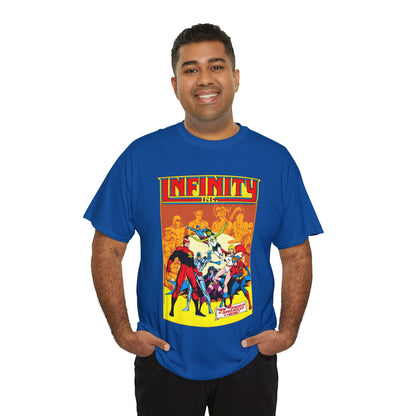 Infinity, Inc T-Shirt - Jerry Ordway Art - Silver Scarab, Huntress, Power Girl, Star-Spangled Kid, Fury, Jade - DC Comics - 1980s JSA Spin-Off Series