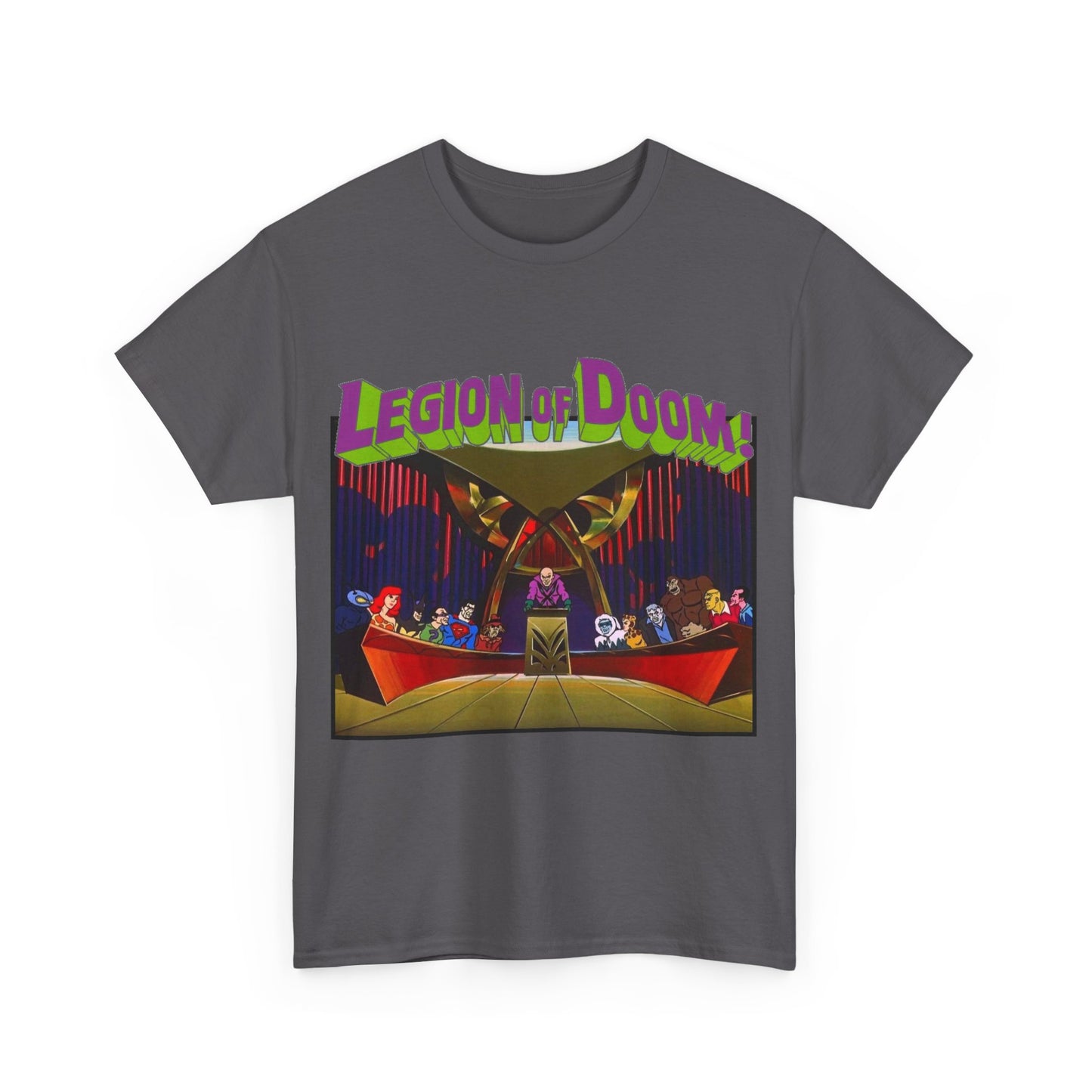 Legion of Doom T-Shirt - Super Friends Cartoon - Lex Luthor, Grodd, Brainiac, Giganta, Riddler, Bizarro, Scarecrow, Hanna-Barbera Animation