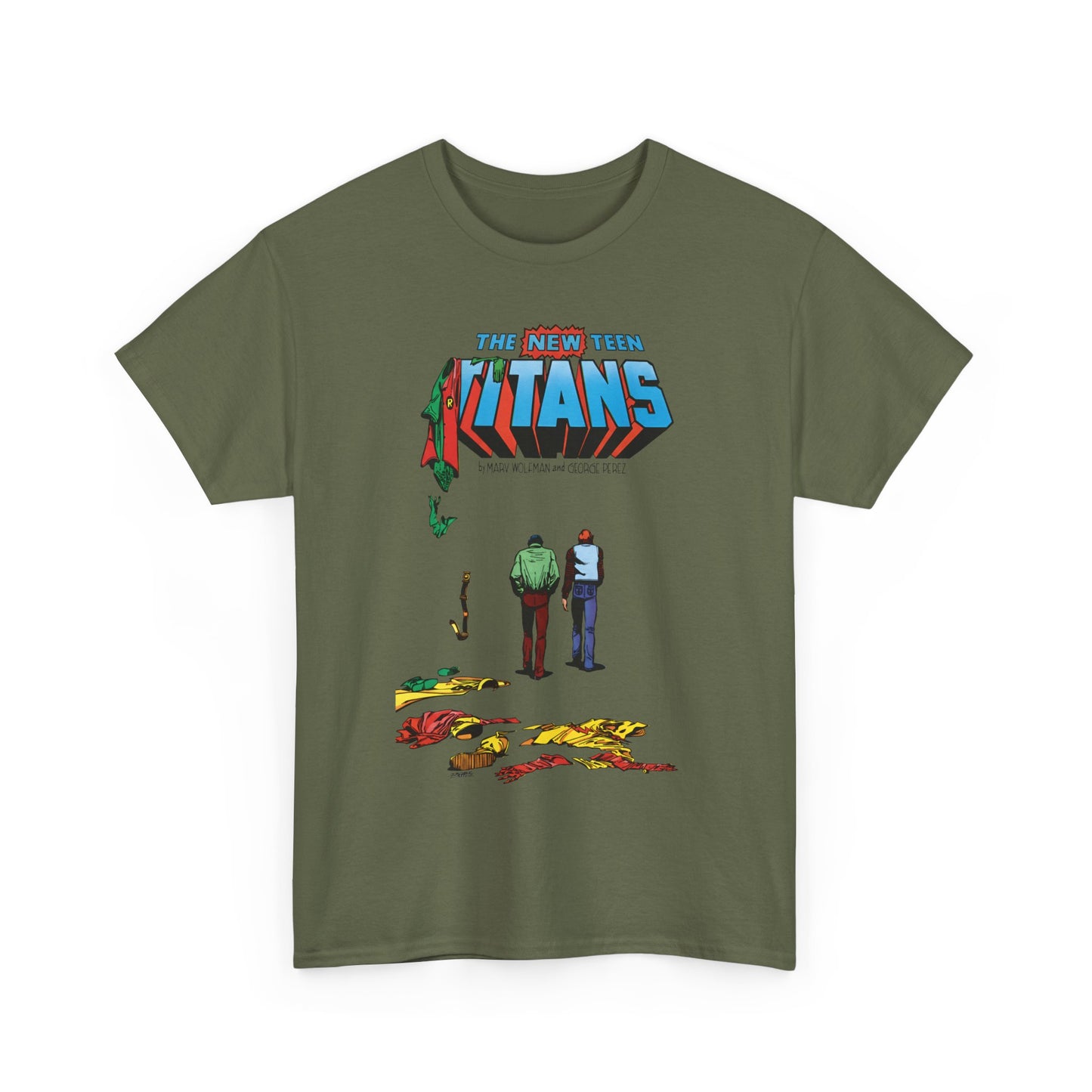 New Teen Titans T-Shirt - George Perez Art - Robin, Kid Flash Quitting - #39 Cover - DC Comics