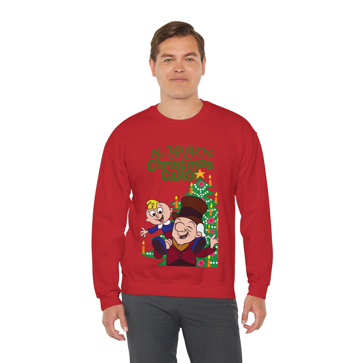 Mr. Magoo's A Christmas Carol Heavy Blend Crewneck Sweatshirt - Festive Holiday Cartoon Special