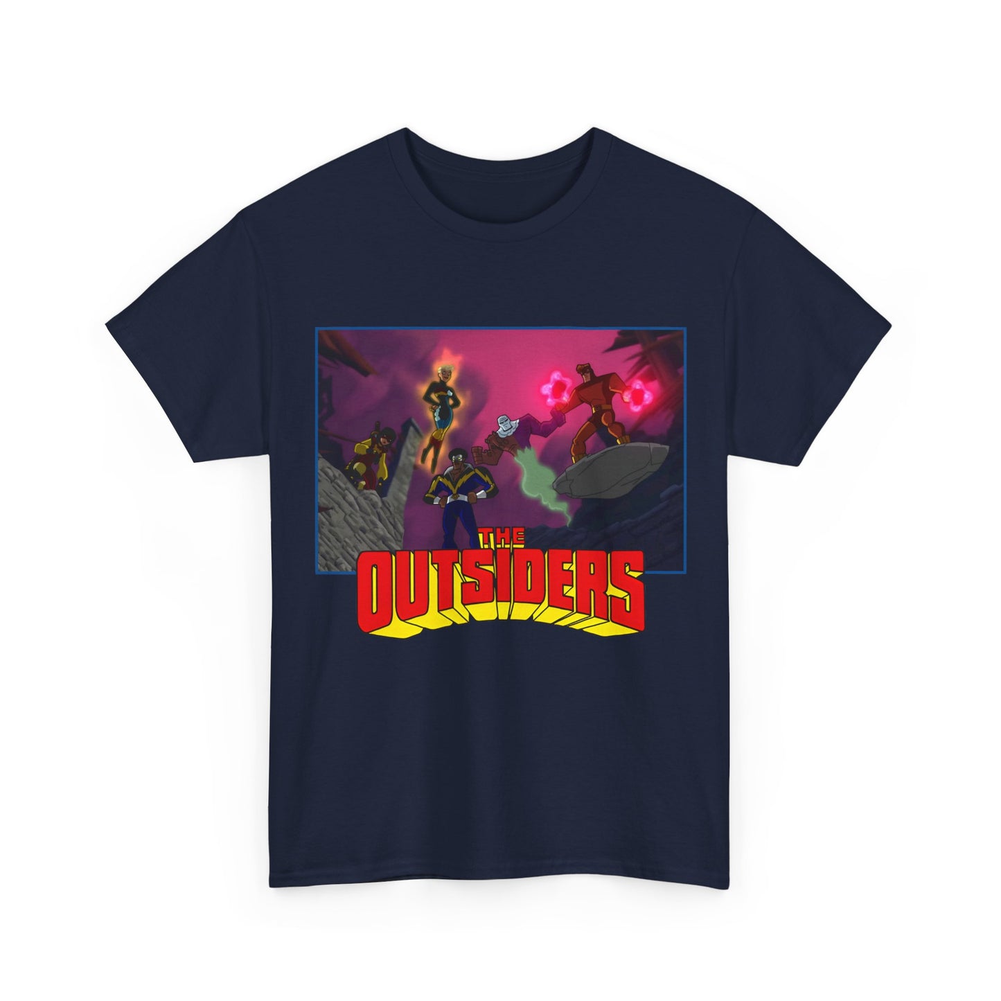 Outsiders T-Shirt - Batman: Brave & Bold Series - Halo, Geo-Force, Black Lightning, Katana, Metamorpho - DC Comics
