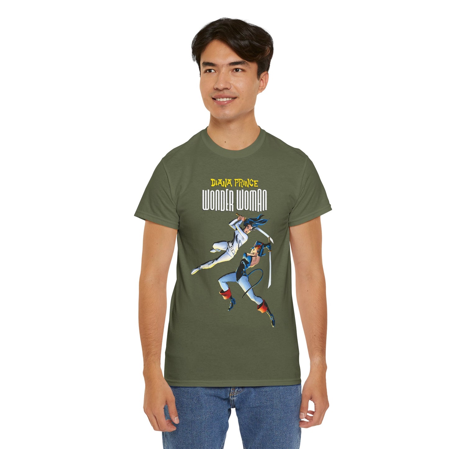 Diana Prince Wonder Woman  T-Shirt - From Diana's 1970s White Suit No-Powers Years - Bronze Age DC Comics