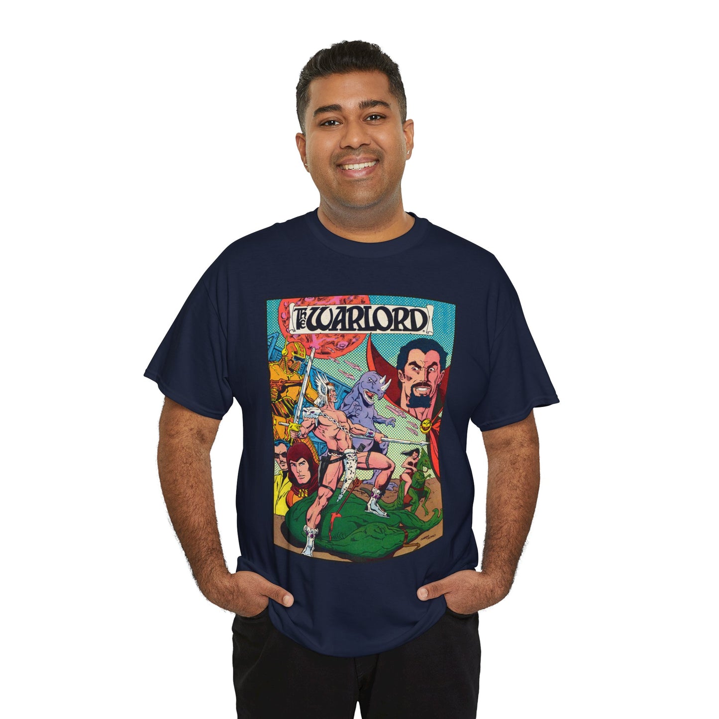 Warlord T-Shirt - Dan Jurgens Art - Travis Morgan, Skartaris, Deimos - Sword & Sorcery - DC Comics