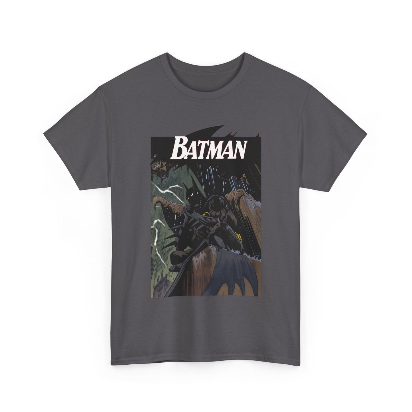 Batman T-Shirt - Norm Breyfogle Art - 1990s Dark Knight Detective - Gotham City - Perched on A Gargoyle - DC Comics