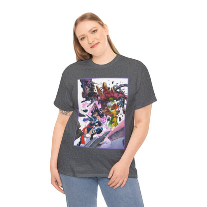 Rogue & Psylocke T-Shirt - Ripping Apart a Sentinel - X-Men Mutants - Marvel Comics