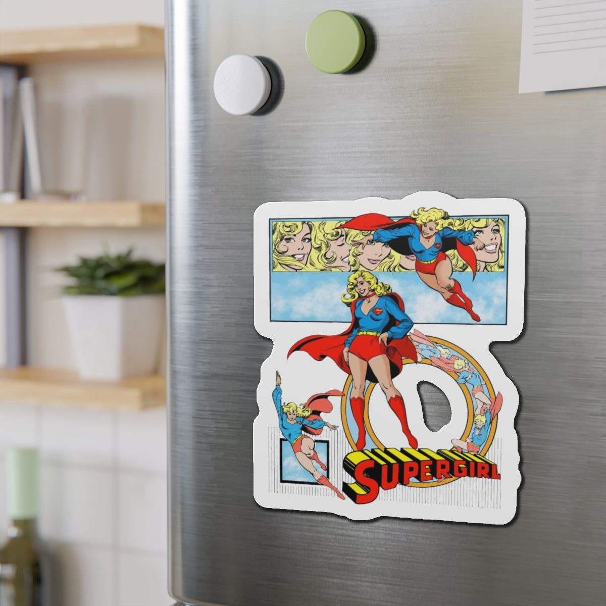 Supergirl Die-Cut Magnet - José Luis García-López Art - DC Comics Style Guide - Maid of Might - Kara from Krypton - Superman's Cousin - 3", 4", 5", 6"