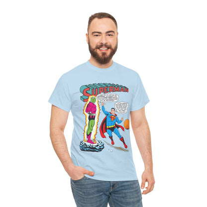Superman T-Shirt - Curt Swan Art - Vs Brainiac- Silver Age 1st Appearance - DC Comics