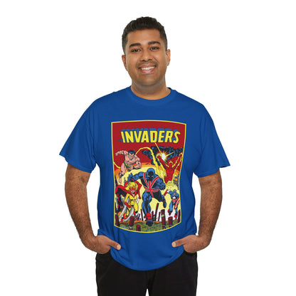 Invaders T-Shirt - Captain America, Human Torch, Namor, Spitfire - World War II Soldiers - Golden Age Heroes - Marvel Comics