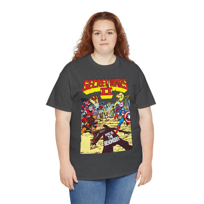 Secret Wars II T-Shirt - John Byrne Art - X-Men, New Mutants, Captain America - The Beyonder - Marvel Comics Series, 1980s