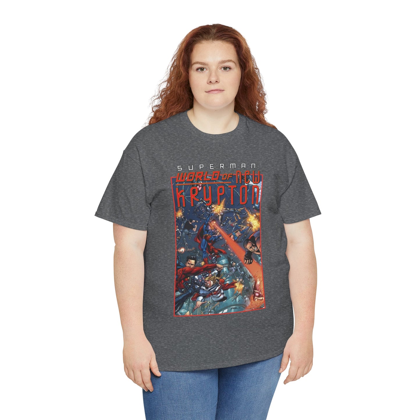 Superman: World of Krypton T-Shirt - George Perez Art - Superboy, Supergirl, Mon-El - DC Comics