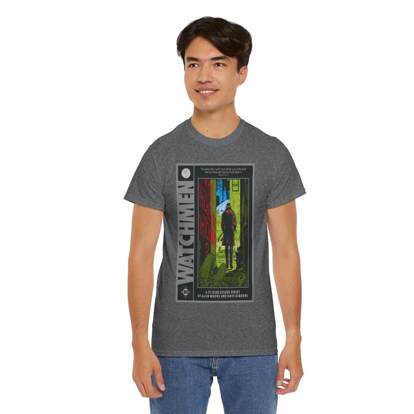 Watchmen Ad T-Shirt - Dave Gibbons Art - Rorschach - DC Comics