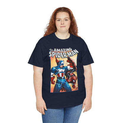 Amazing Spider-Man & Captain America T-Shirt - Todd McFarlane Art - Marvel Comics