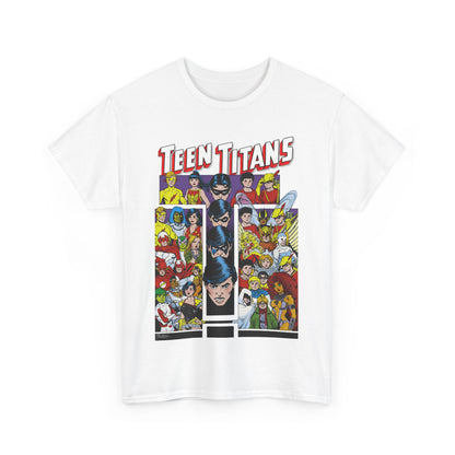 Teen Titans T-Shirt - George Perez Art - Wonder Girl, Bumblebee, Kid Flash, Starfire, Cyborg, Raven, Lilith, Flash, Hawn & Dove, Robin - DC Comics