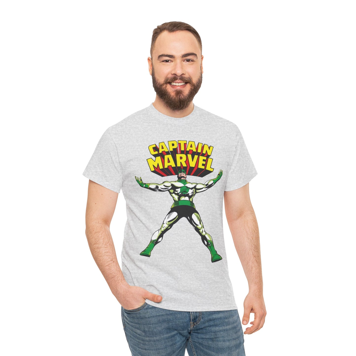 Captain Marvel T-Shirt - Gene Colan Art - #1 Cover Art, 1968 - Marvel Comics