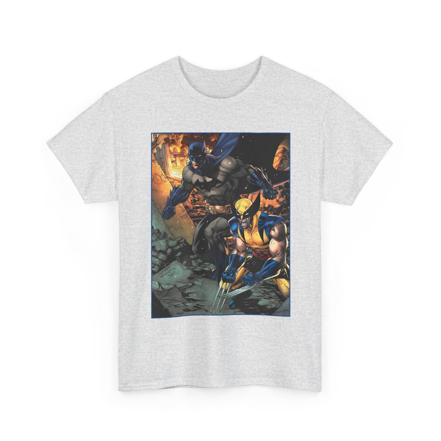 Batman & Wolverine T-Shirt - Jim Lee Art - DC Comics, Marvel Comics