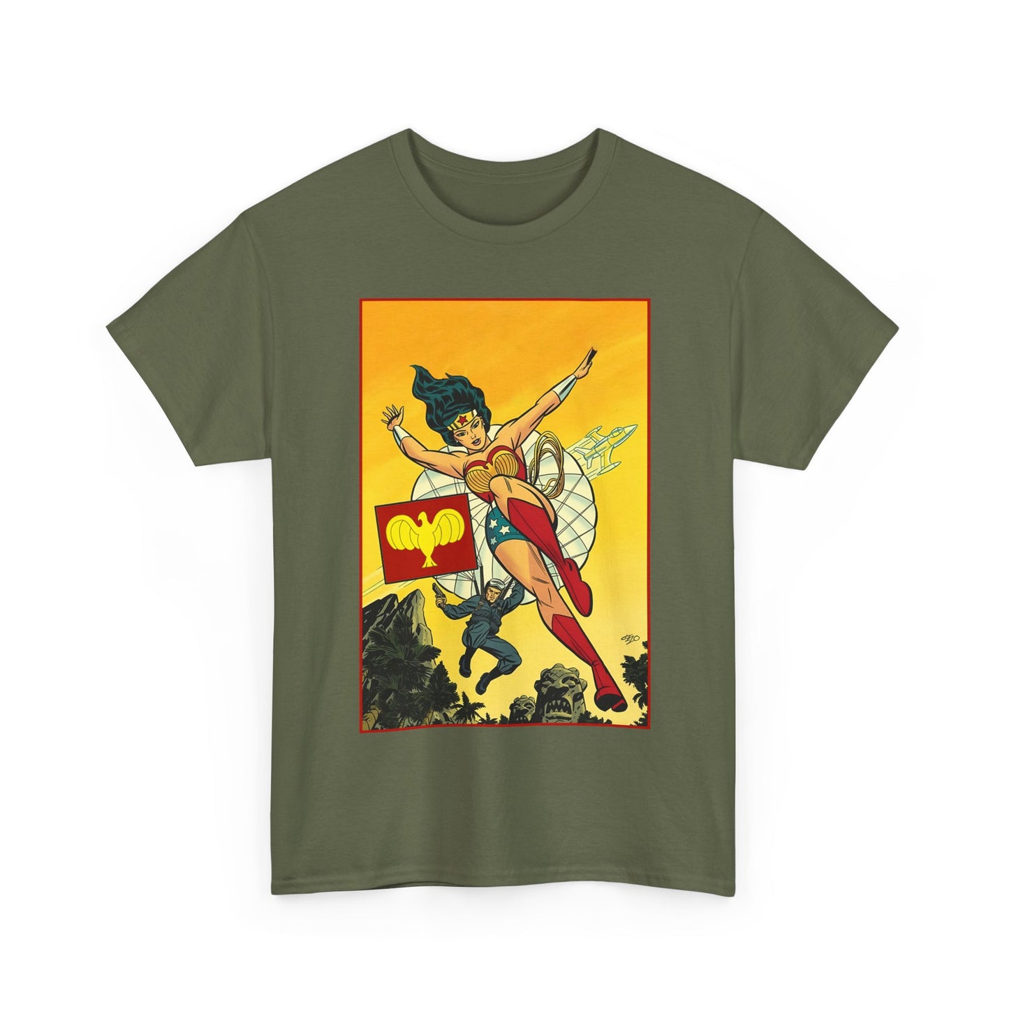 Wonder Woman T-Shirt - Michael Cho Art - Golden Age Art Theme - Steve Trevor - DC Comics