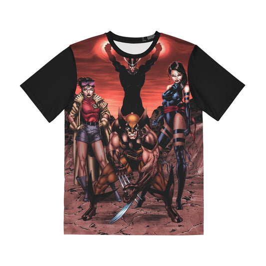 Uncanny X-Men All Over Print Tee (Polyester) - Jim Lee Art - Wolverine, Havok, Jubilee, Psylocke - Marvel Comics