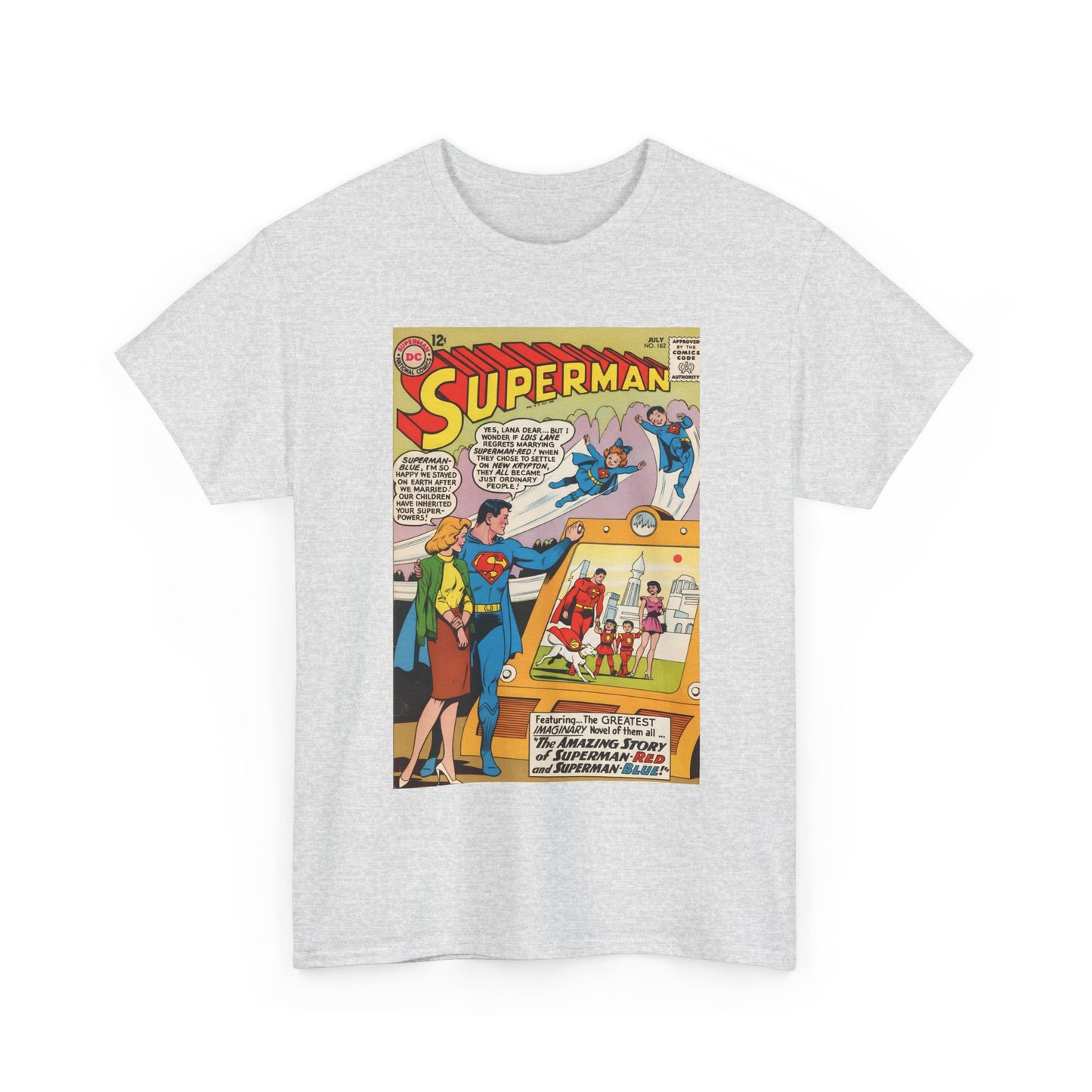 Superman #162 T-Shirt - Superman Blue & Red - Classic Silver Age Imaginary Story - DC Comics