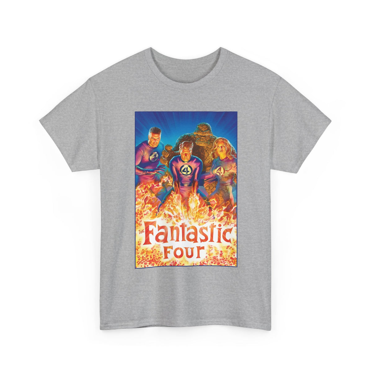 Fantastic Four T-Shirt - Alex Ross Art - Mr. Fantastic, Invisible Woman, Human Torch, The Thing - Marvel Comics