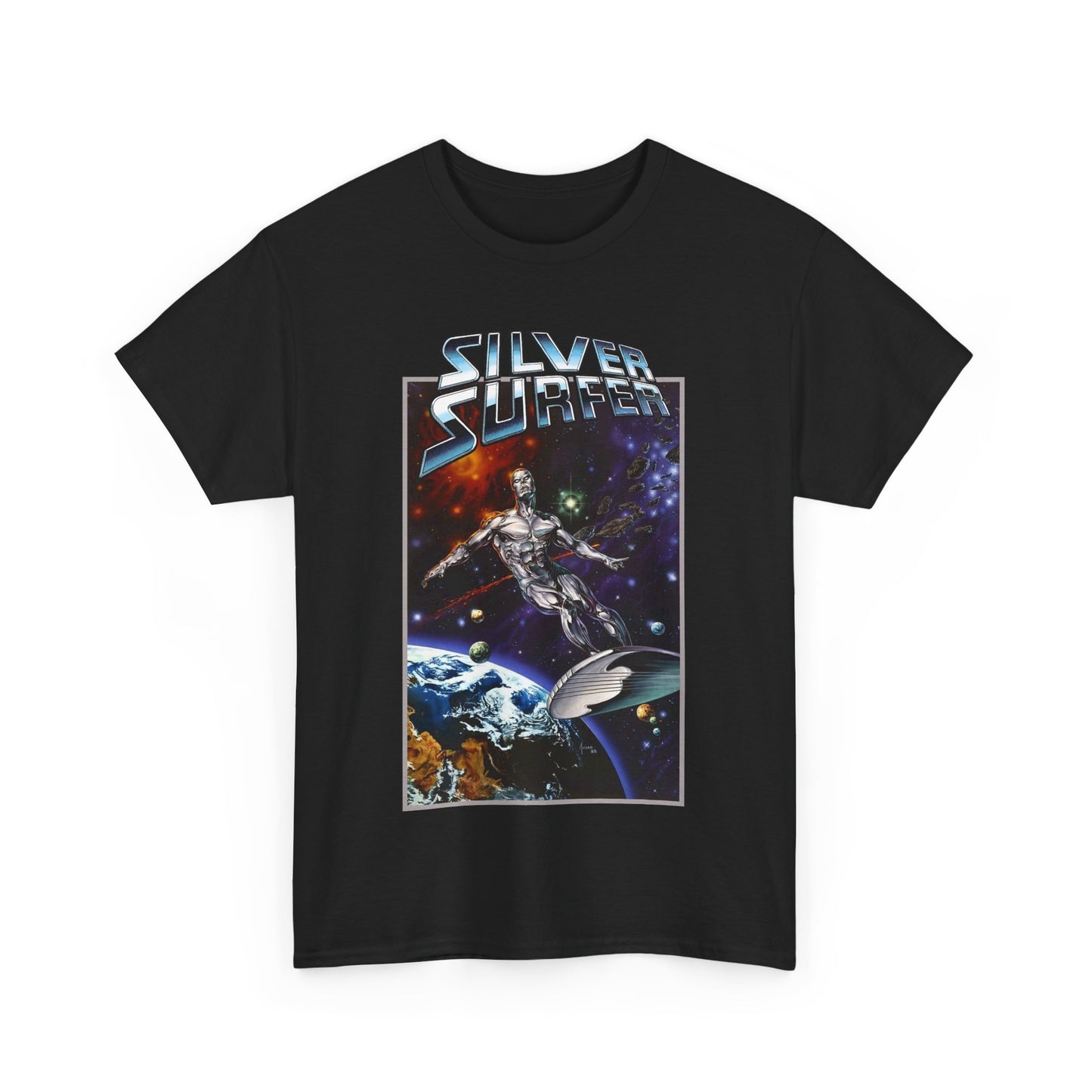 Silver Surfer T-Shirt - Amazing Joe Jusko Art - Marvel Comics Character - Former Herald of Galactus - Fantastic Four Connection - Norrin Radd