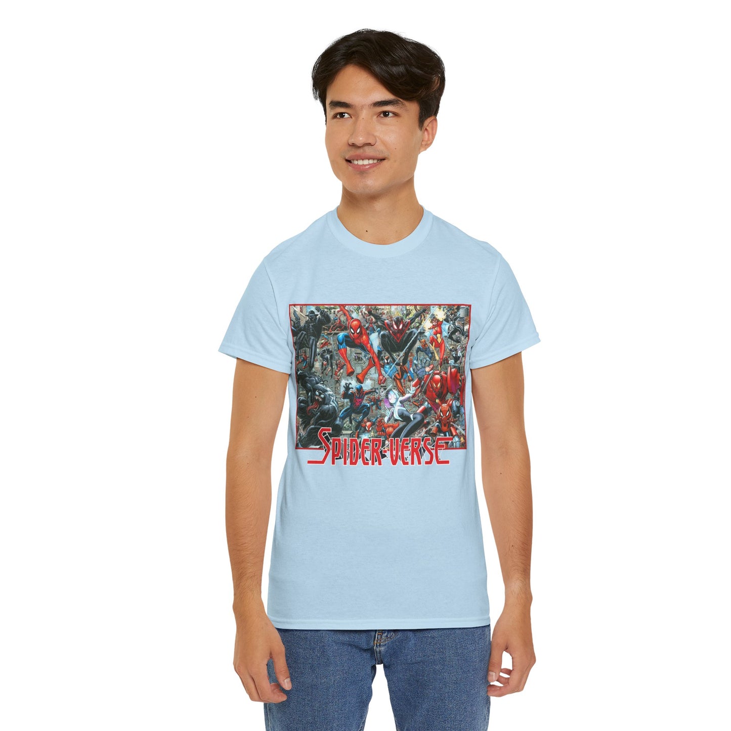 Spider-Verse T-Shirt - Arthur Adams Art - Spider-Man, Venom, Spider-Man 2099, Miles Morales, Spider-Woman - Marvel Comics