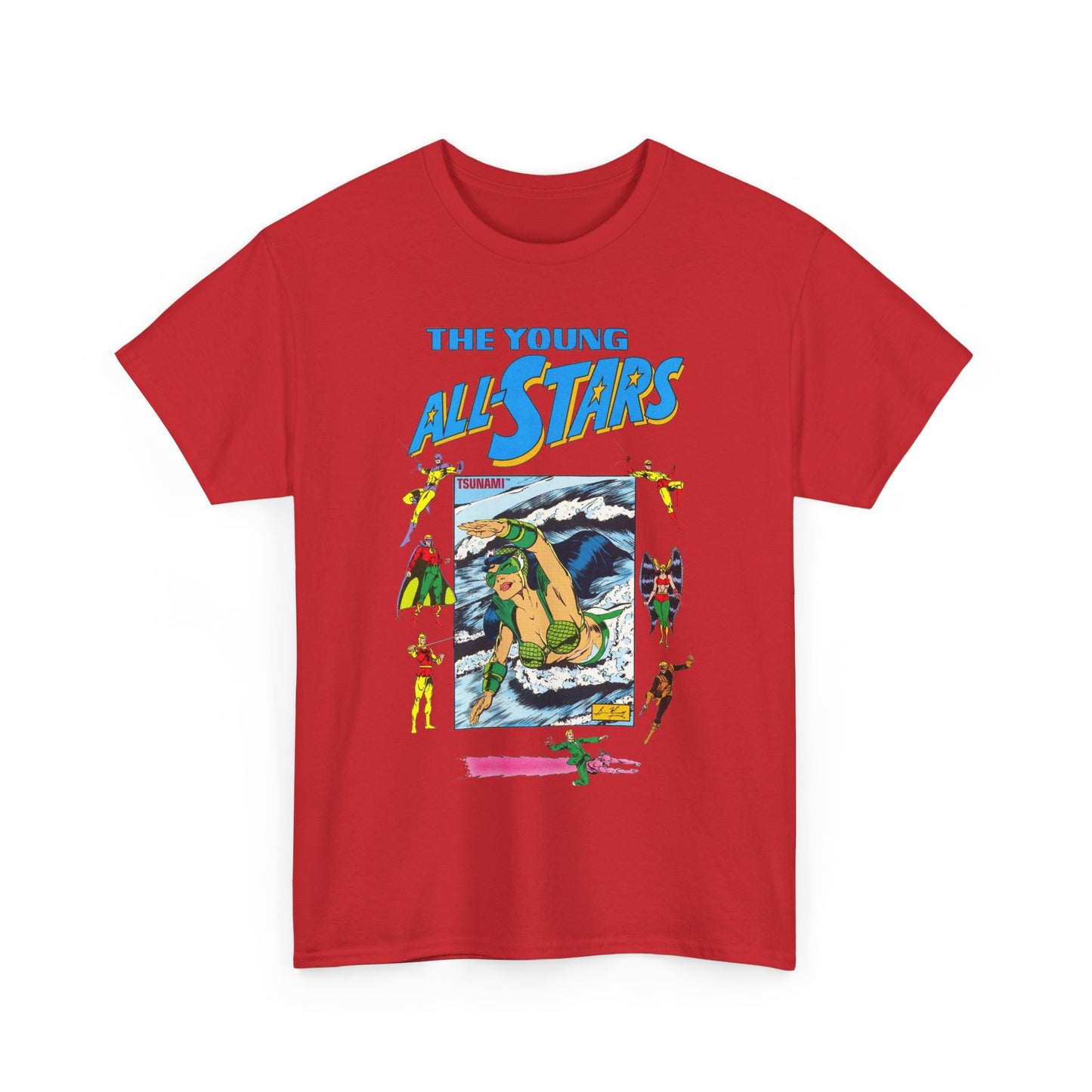 Young All-Stars T-Shirt - Brian Murray Art - Tsunami, Johnny Thunder, Sandman, Green Lantern - DC Comics