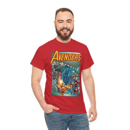 Avengers Vs Guardians of the Galaxy T-Shirt - George Perez Art - Tomorrow's Avengers - Thor, Captain America, Iron Man, Scarlet Witch, Vision, Wonder Man - Marvel Comics