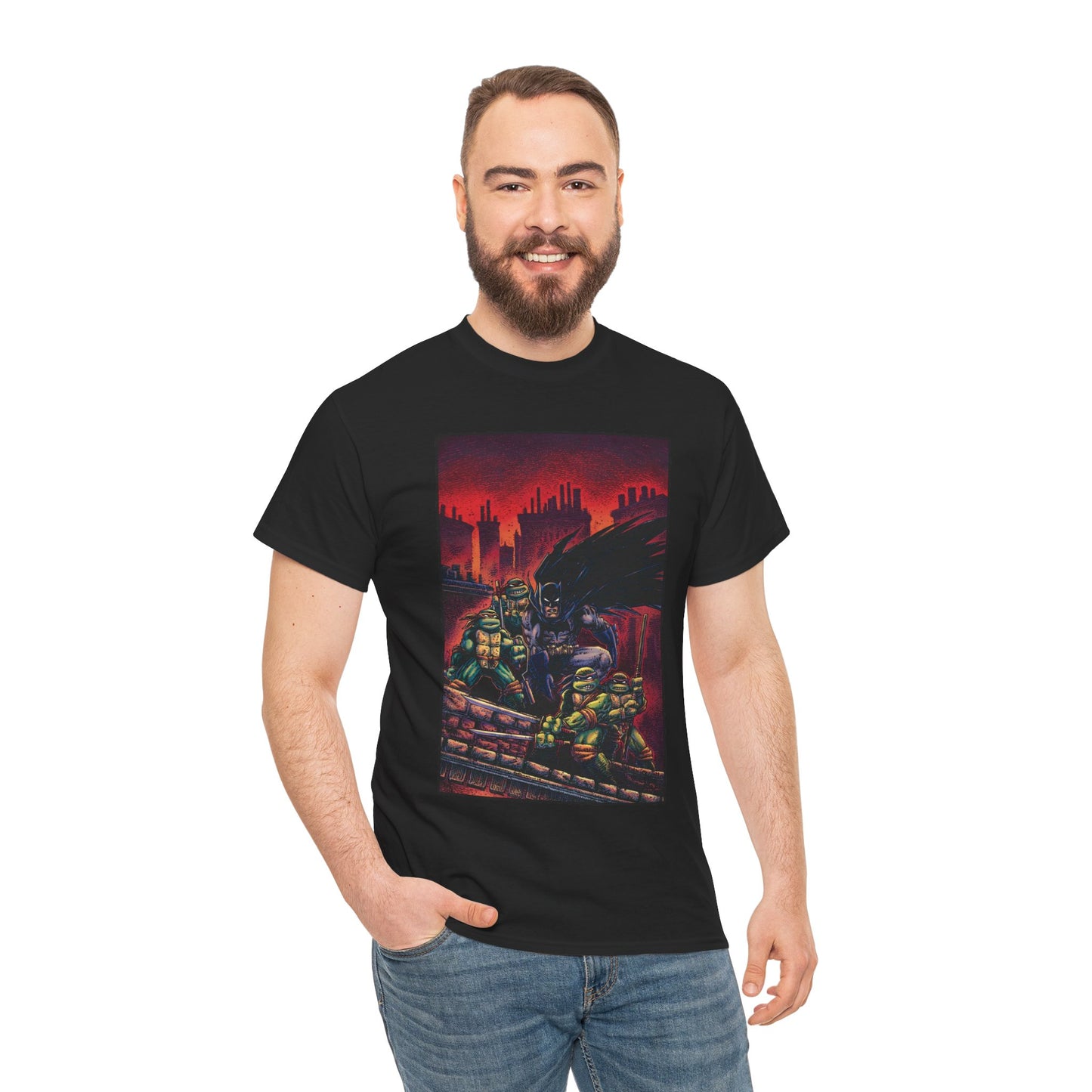 Batman & Teenage Mutant Ninja Turtles T-Shirt - Kevin Eastman Art - TNMT - DC Comics