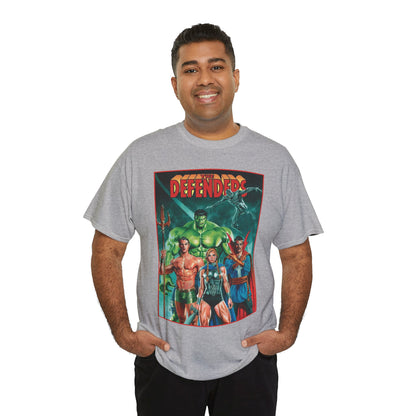 Defenders T-Shirt - Dr Strange, Valkyrie, Hulk, Namor, Silver Surfer - Marvel Comics - Popular 1970s Series