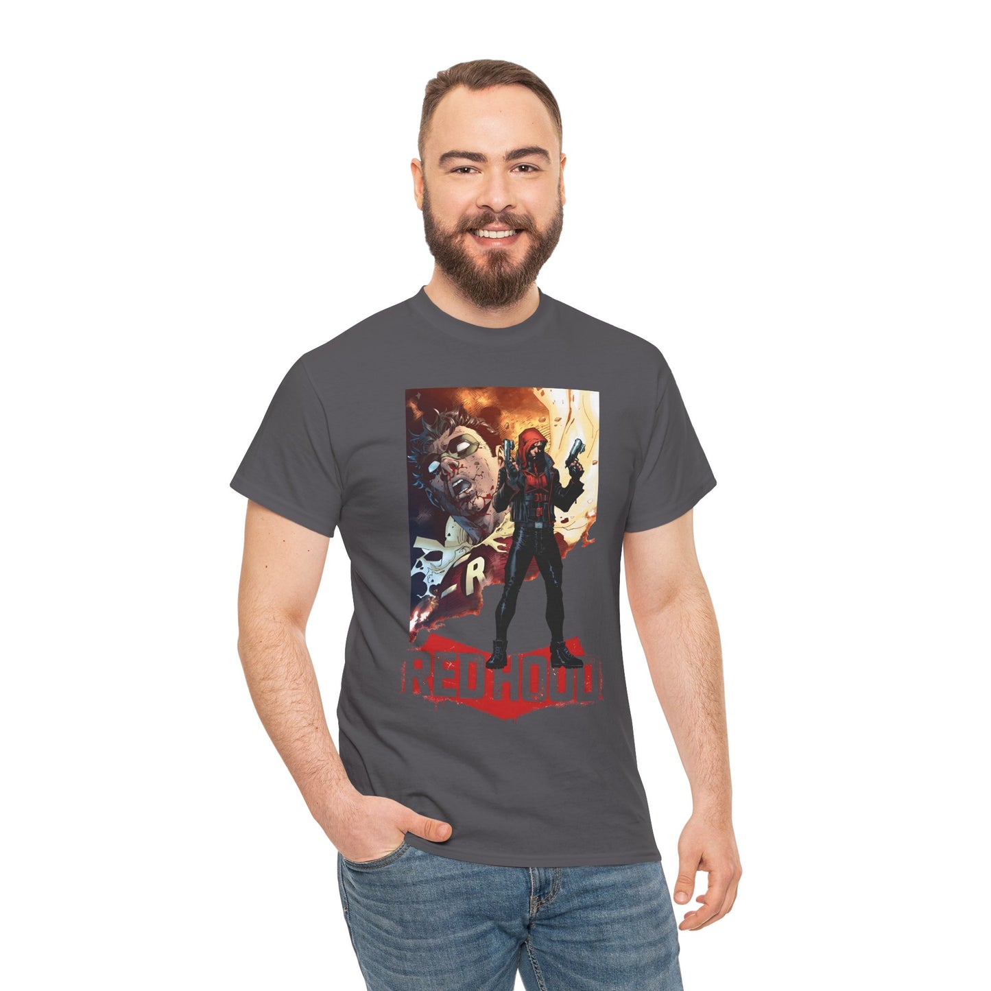 Red Hood T-Shirt - Jim Lee Art - Jason Todd, Batman Sidekick - Gotham Hero - DC Comics