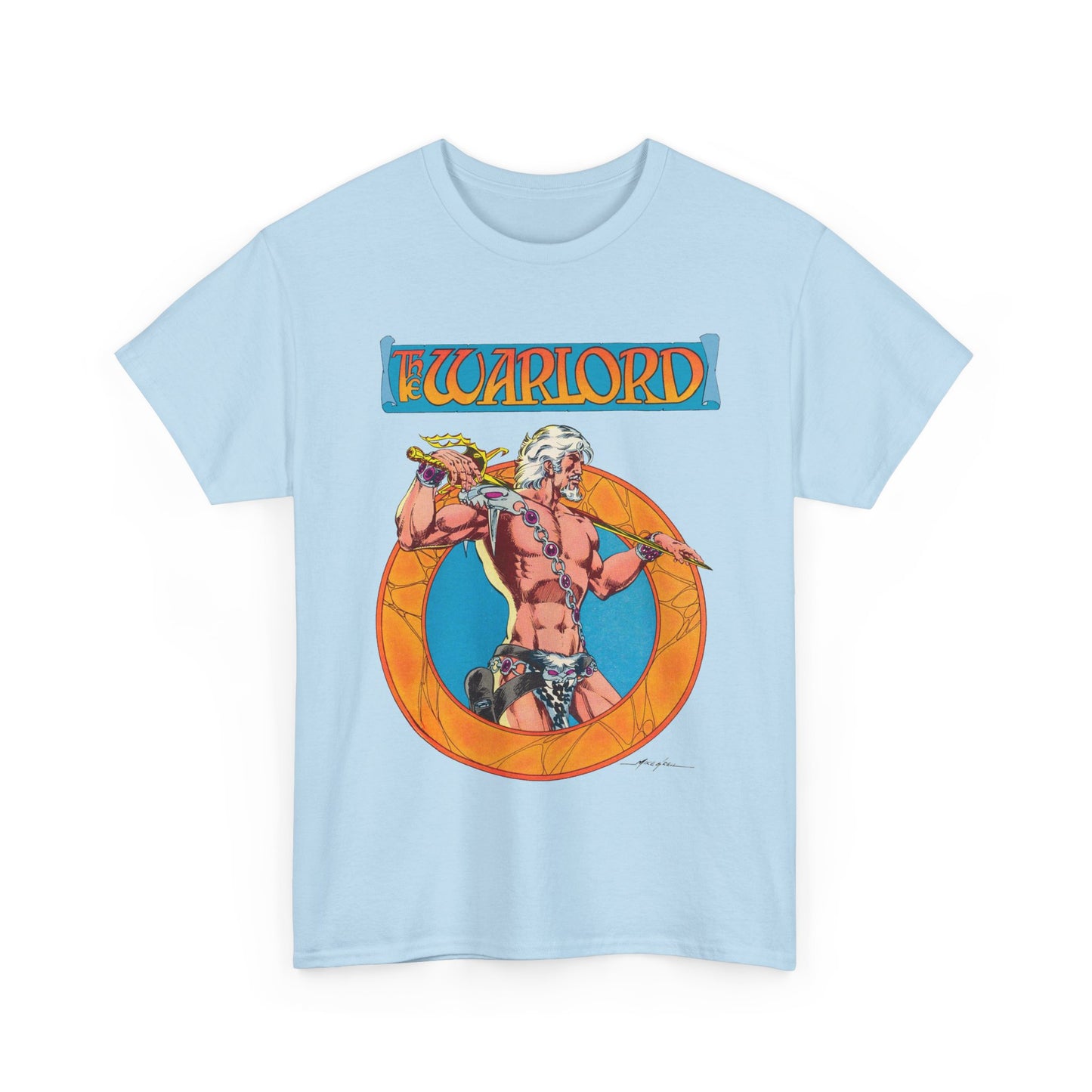 Warlord T-Shirt - Mike Grell Art - Skartaris - Travis Morgan - DC Comics 1970s Sword & Sorcery Series