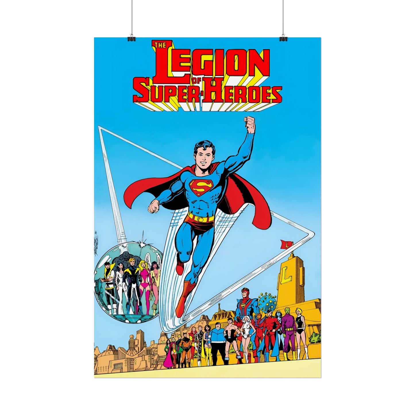 Superboy & the Legion of Super-Heroes Rolled Poster - George Perez Art - DC Comics - Multiple Sizes Up to 24"x36"
