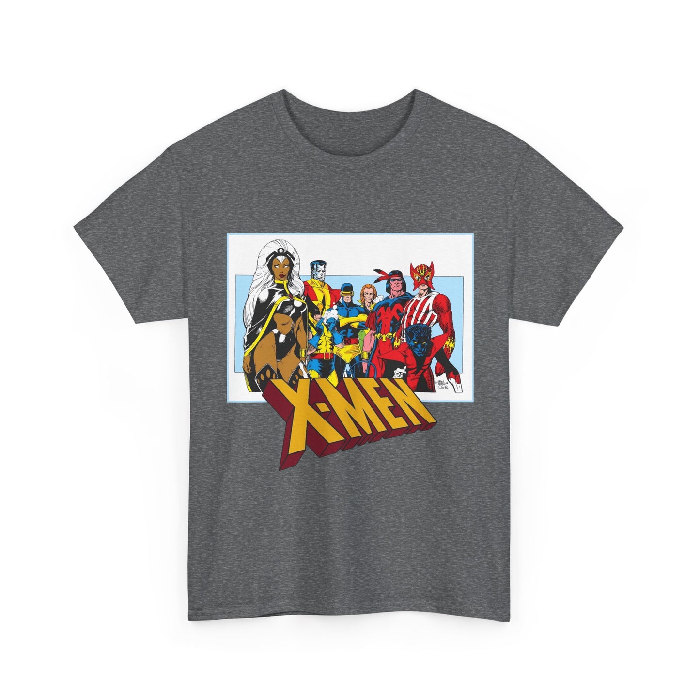 X-Men T-Shirt - Arthur Adams Art - Cyclops, Nightcrawler, Storm, Wolverine, Thunderbird, Sunfire, Banshee - Marvel Comics