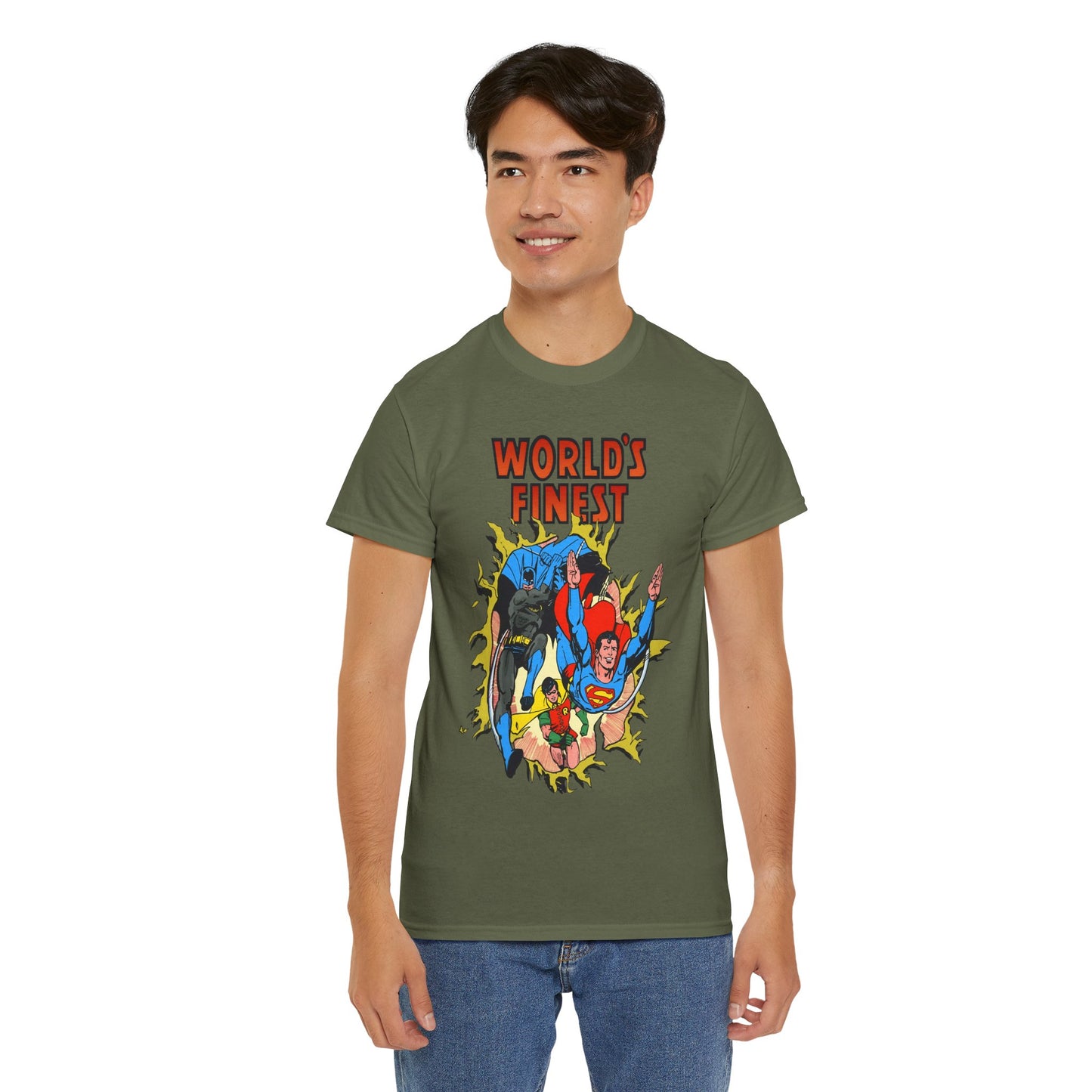 World's Finest T-Shirt - George Perez Art - Superman, Batman, Robin - DC Comics