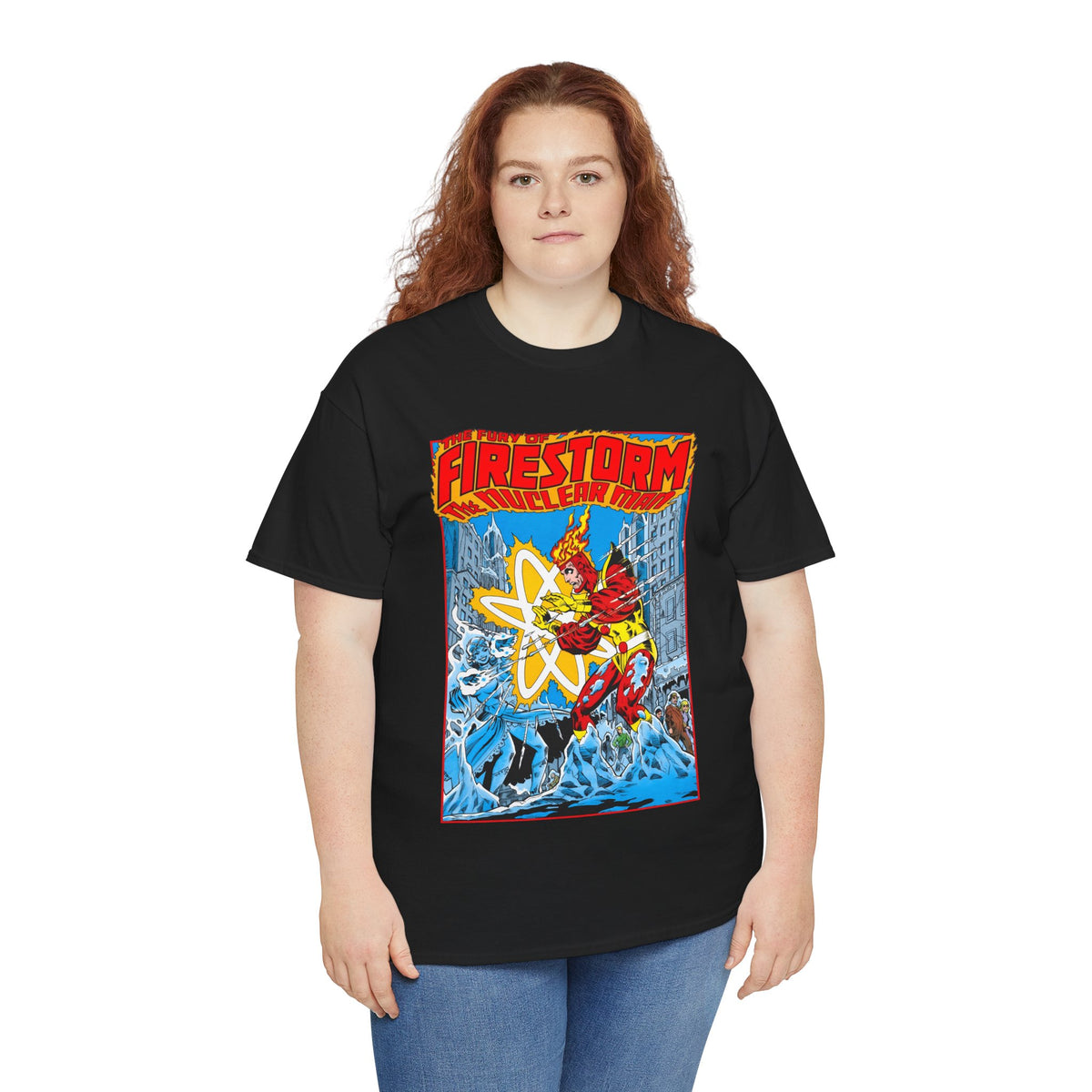 Fury of Firestorm T-Shirt - Pat Broderick Art - Vs Killer Frost - #3 Cover Art - DC Comics