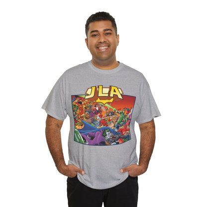 JLA: The Nail T-Shirt - Alan Davis Art - Green Lantern, Batman, Wonder Woman, Flash - DC Comics