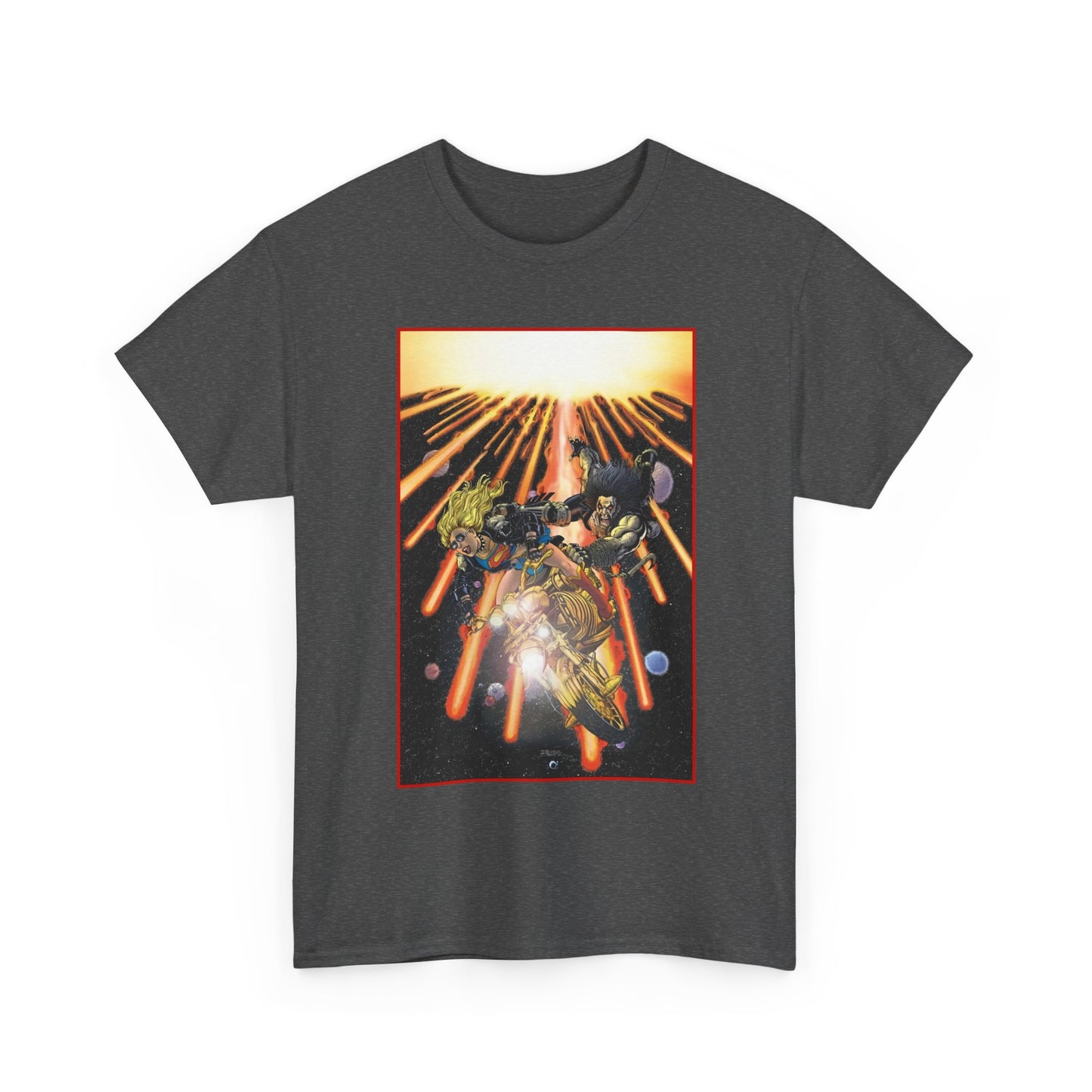 Supergirl & Lobo T-Shirt - George Perez Art - Brave and the Bold #4 Cover Art - 2026 Movie with Milly Alcock and Jason Momoa - DC Comics