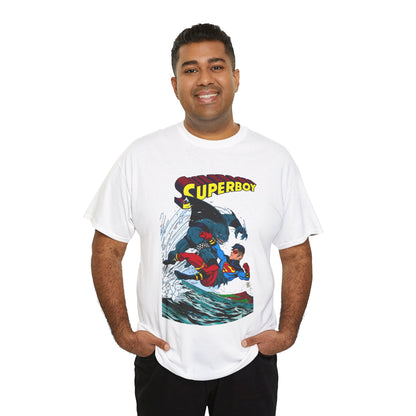 King Shark Vs Superboy T-Shirt - Tom Grummett Art - Connor Kent, Kon-L - Superman Family - DC Comics