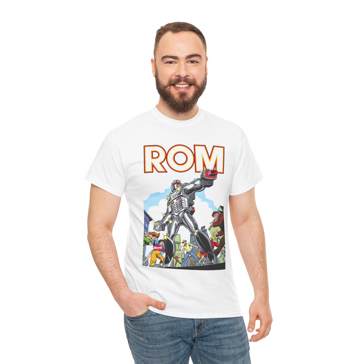 Rom: Spaceknight T-Shirt - Marvel Comics Art- Retro Character - Dire Wraiths