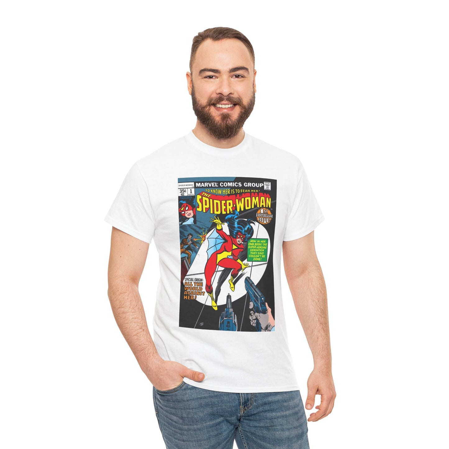 Spider-Woman T-Shirt - 1978 Marvel Comics - #1 Cover Art - Jessica Drew