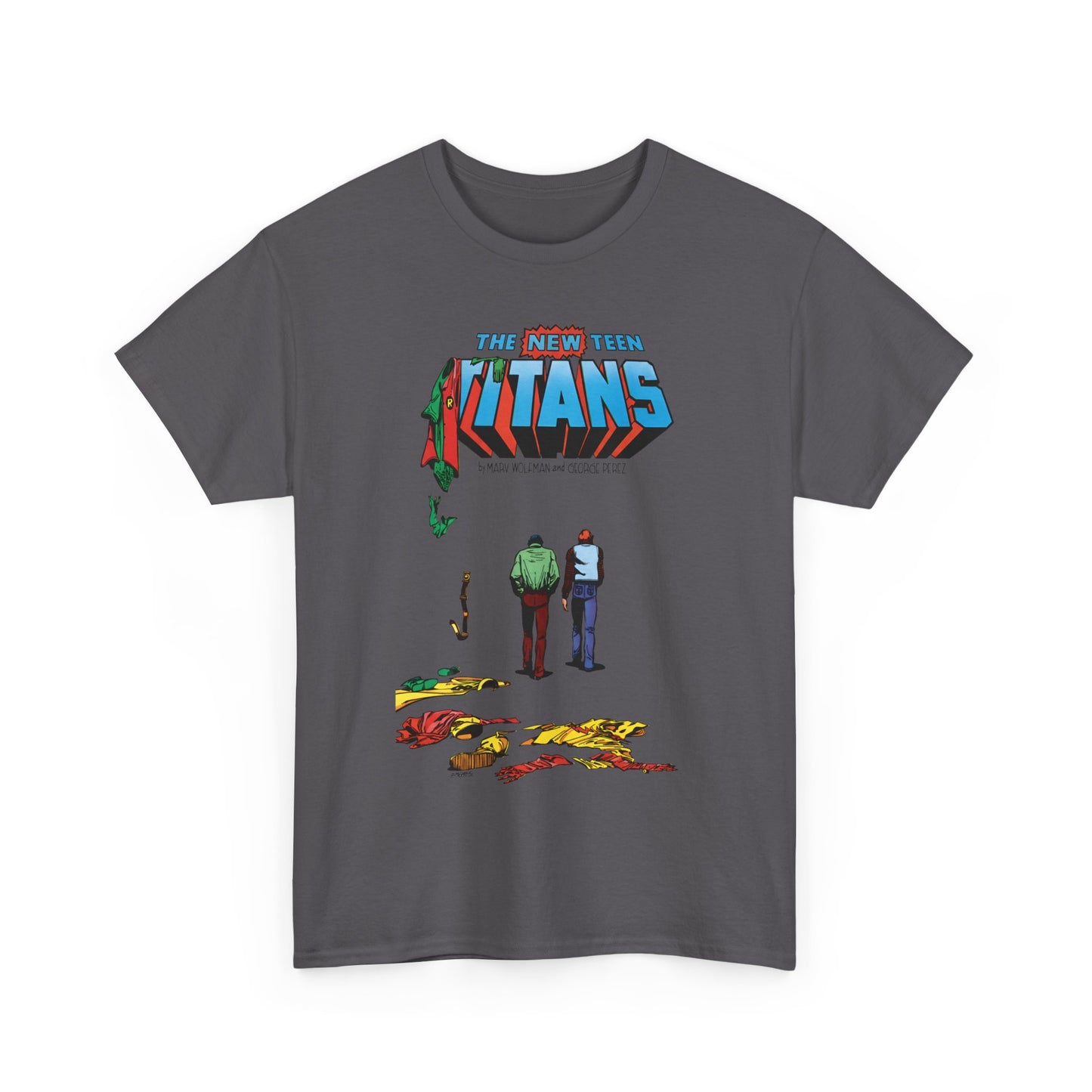 New Teen Titans T-Shirt - George Perez Art - Robin, Kid Flash Quitting - #39 Cover - DC Comics