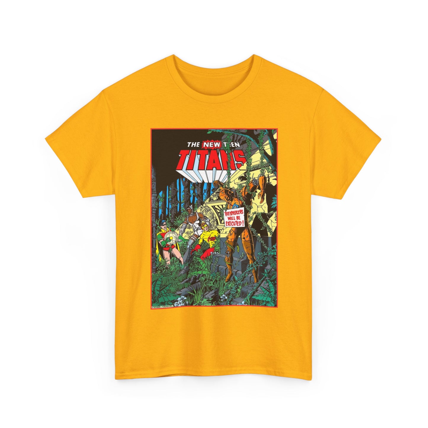 New Teen Titans T-Shirt - George Perez Art - Robin, Cyborg, Kid Flash, Robotman - DC Comics